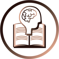 icon of a stylized head on top of a book